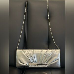 Call It Spring Silver Metallic Clutch – Chain Strap